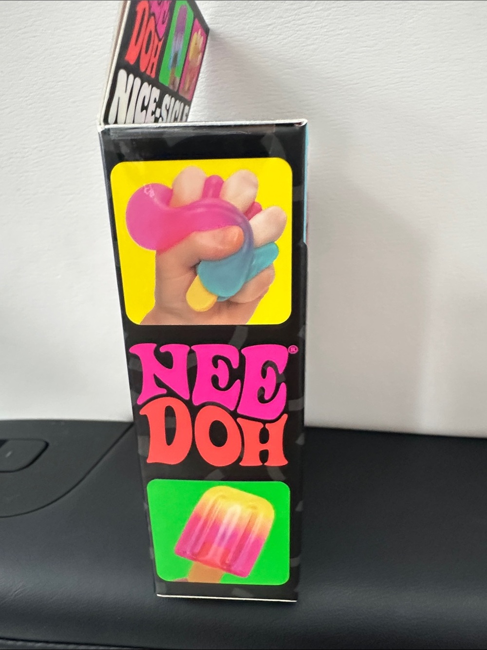 Nee Doh Nice-Sicle Squishy Toy - Pink and Orange Popsicle Stress Reliever. - Picture 3 of 5